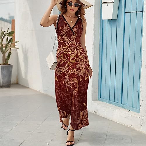 Robe d'été sans manches en V coloris Multi1 coupe fluide S - 7