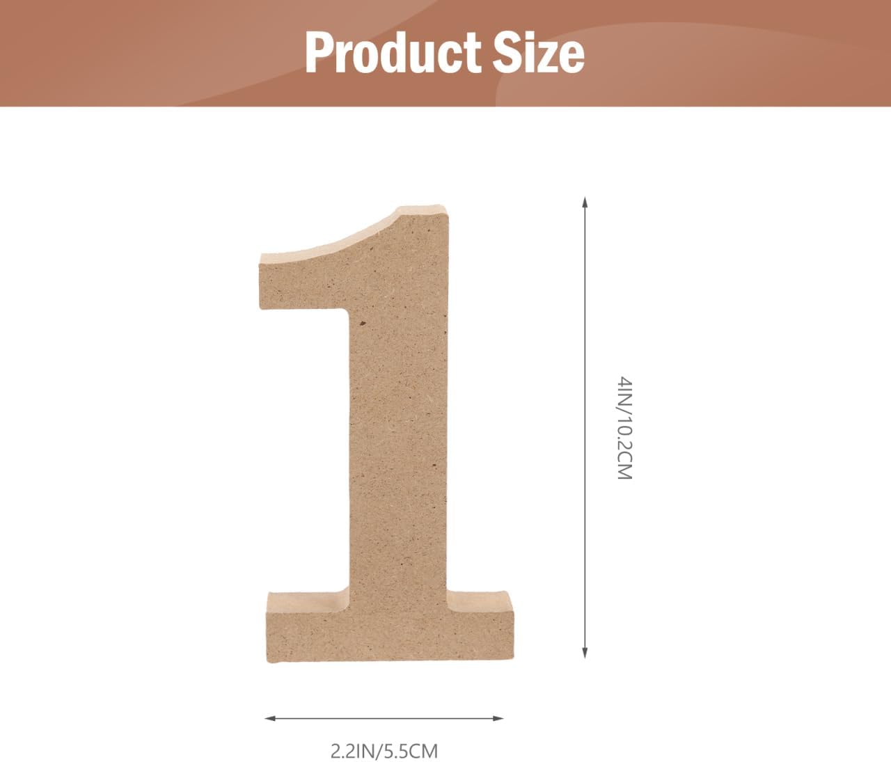 COHEALI 5Pcs Paper Mache Number 1 for 1st Birthday Party Decor | 4-Inch Unfinished Number One for DIY Crafts, Table Centerpiece, Nursery Decor and Home Address Sign