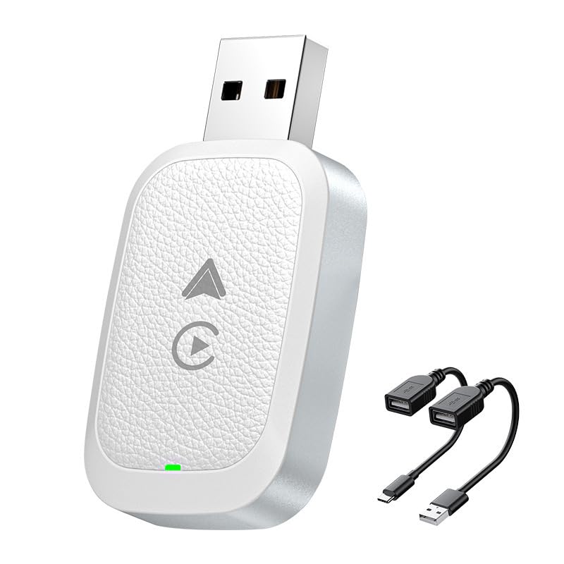 Adaptador CarPlay Inalámbrico para Citroen C4 2020 2021 2022 2023 2024, Convierte CarPlay con Cable a Inalámbrico, Adaptador Bluetooth CarPlay, Plug & Play, Mini y Estable, B White