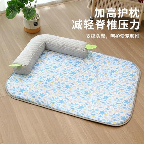 Tapis de couchage pour chat bleu océan contre la chaleur - 7