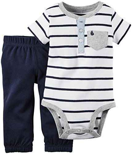 Carter's 2 Piece Set, Green Stripe, 3 Months