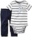 Carter's 2 Piece Set, Green Stripe, 3 Months