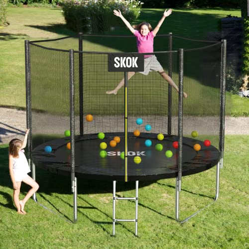 Image of SKOK Trampoline for Kids,400LBS Outdoor Trampoline with Net-ASTM Approved Trampoline for Children and Adults