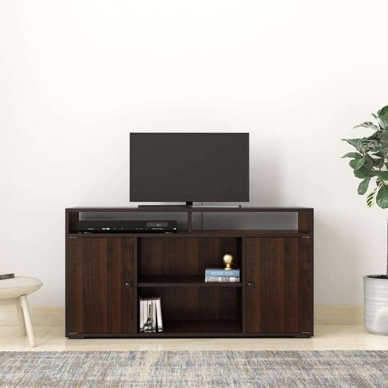 Sponsored Ad - Amazon Brand - Solimo Regan Engineered Wood Entertainment Unit (Walnut)