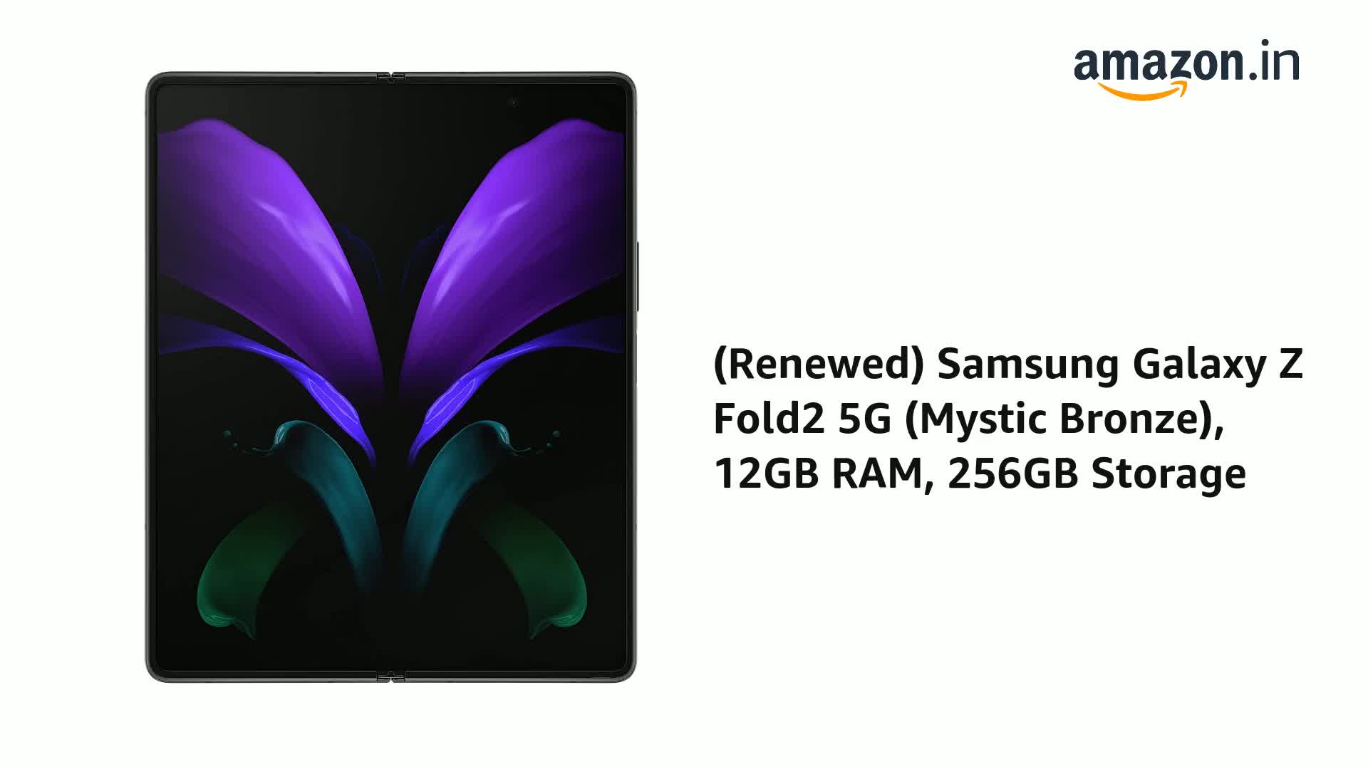 GalaxyＺFold2 5g Refurbished) Samsung Galaxy Z Fold2 5G (Mystic Bronze), 12GB RAM