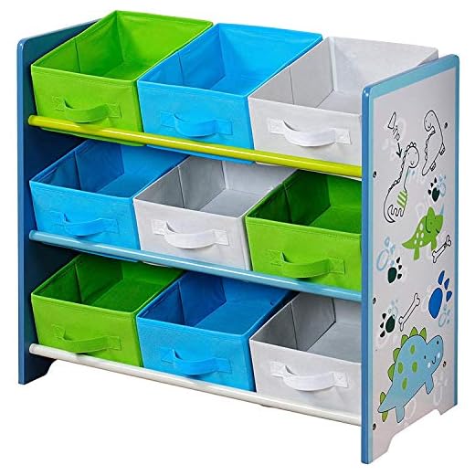 Kesper Aufbewahrungsregal, Holz, Stoff, Blau, 66 x 30 x 59,5 cm