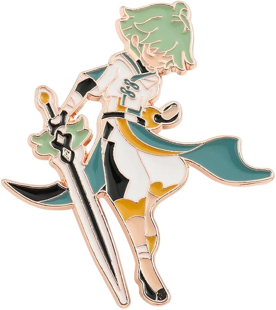 Game Genshin Impact - Broche de insignia de solapa con figura de Kaeya Alberich, linda ropa de anime, mochila, bufanda, accesorios, regalos para