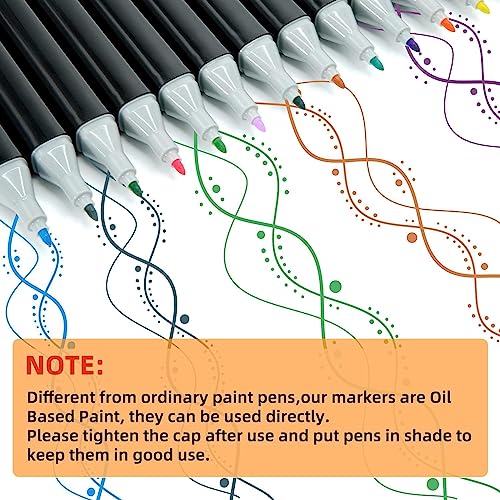 Image of Alcohol Markers Set Sketch Pen for Kids Colour Pens Colours Drawing Artists Art Supplies Kit - Color Marker Dual Tip Brush Alcoholic Sketches Acrylic Flair Tone Brash Paint School Artist -v96