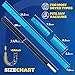 Holikme 2 Pack Dryer Lint Vacuum Attachment and Flexible Dryer Lint Brush, Dryer Vent Cleaner Kit, Vacuum Hose Attachment Brush, Blue
