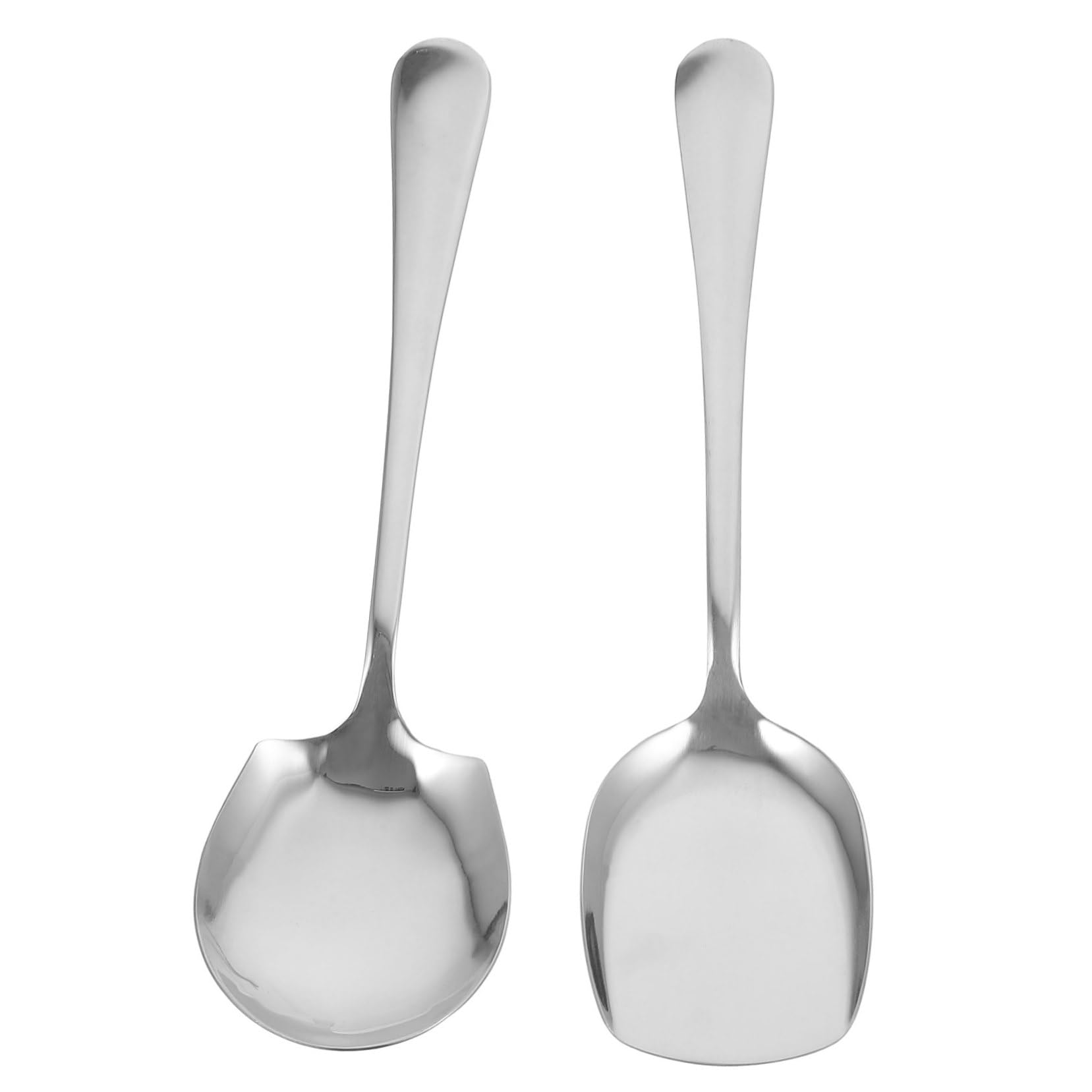 NAMOARLY Stainless Steel Male Soup Spoon and Shovel Set Large Serving Spoon for Buffet Kitchen Supplies