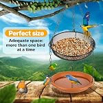 RAINFLOW Hanging Bird Bath for Outdoors - Hanging Bird Feeder for Outside, Platform Bird Water Feeder Bath Tray Wildlife Feeder,Tray for Outdoors Garden Backyard Attracting Wildbirds,2 in 1 Set