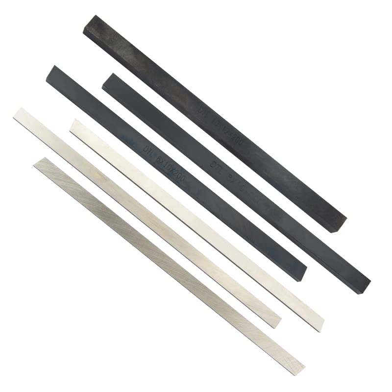 1Pcs Speed Steel White Steel Knife Lath DIY Strip Quenched Steel Hardness Precision Stamping Material 1.5x8x200 10x12x200 - (Dimensions: 6X8X200/ Cutting Edge Length: Black)