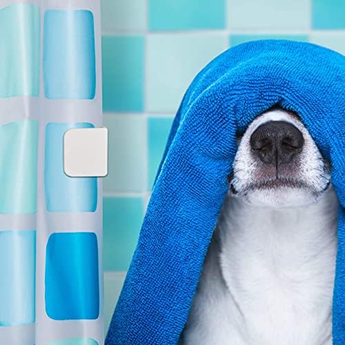 Jetec Shower Splash Clips Windproof Splash Curtain Clips Shower Splash Protection Guard Self Adhesive Shower Curtain Holder to Wall (4 Pieces)