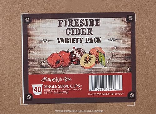 Fireside Cider Variety Pack Single-Cup Cider for Keurig K-Cup Brewers, 40 Count