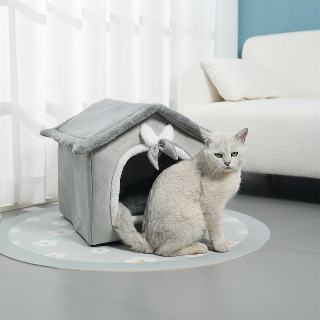 猫の巣猫の草編み巣4