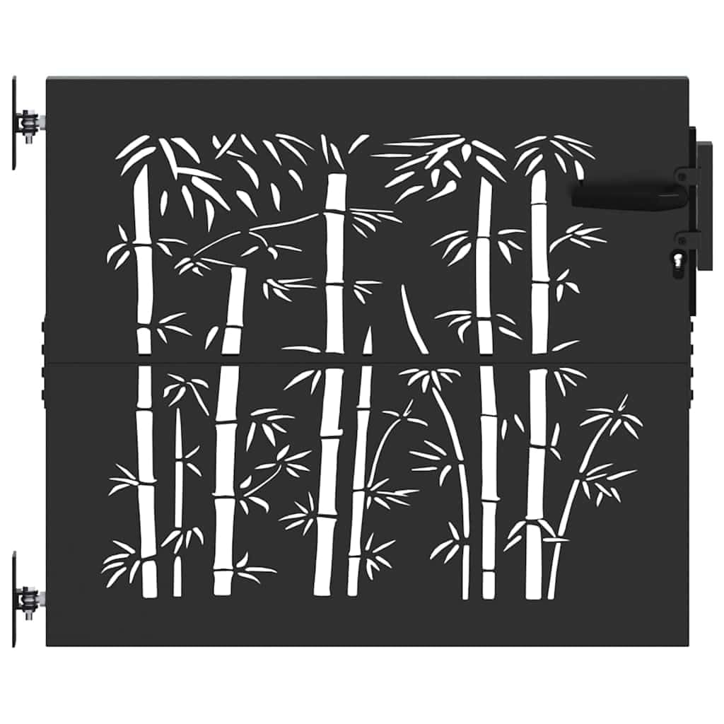 Puerta de jardín de 85 x 100 cm, de acero galvanizado, con cerradura y 2 llaves, puerta individual, puerta de exterior, robusta y duradera, tipo 5