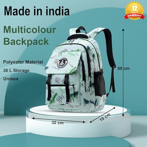 Image of Tinytot 30 Litre Waterproof School Backpack Bags for Women - Large 19 Inch Laptop Bag for Boys &Girls 12+ Years, College Bag for Girls and Boys, Men, Women - Ideal for Office, Travel, School, College