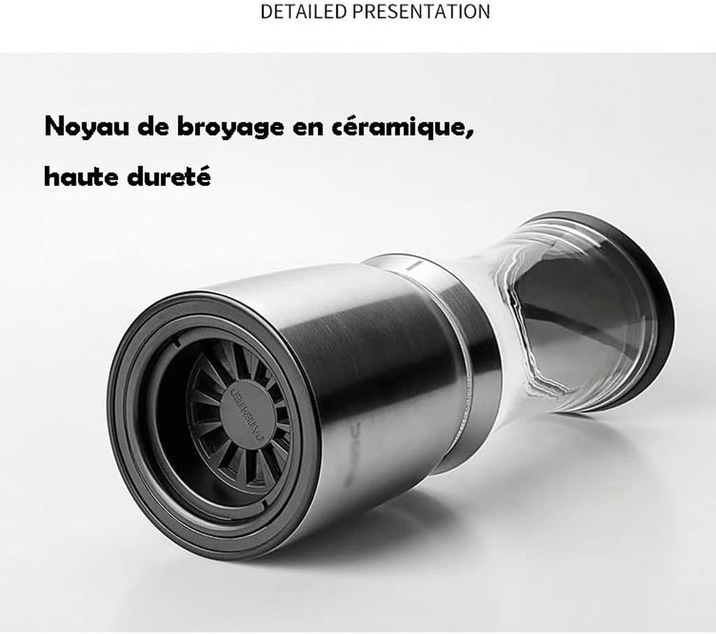 Premium Stainless Steel Pepper Grinder and Salt Mill