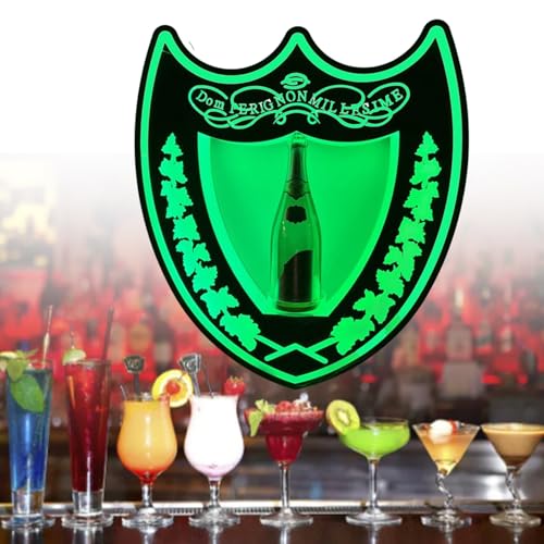 Soporte con luz LED para botellas de licor multicolor