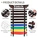 Winartton 10 Belts Karate Belt Display Rack with Stickers, Taekwondo Belt Display Holder, Martial Arts Belt Display, No Assembly Required, BJJ Hanging Holder for Adult