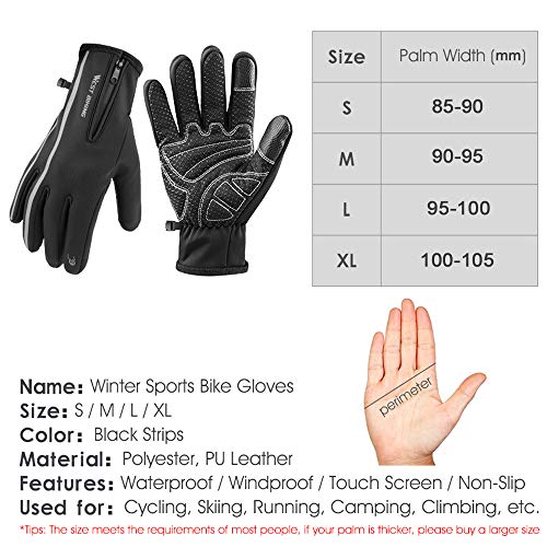 Luvas Esportivas, Romacci Luvas esportivas Luvas de lã térmica de inverno Luvas de tela sensível ao