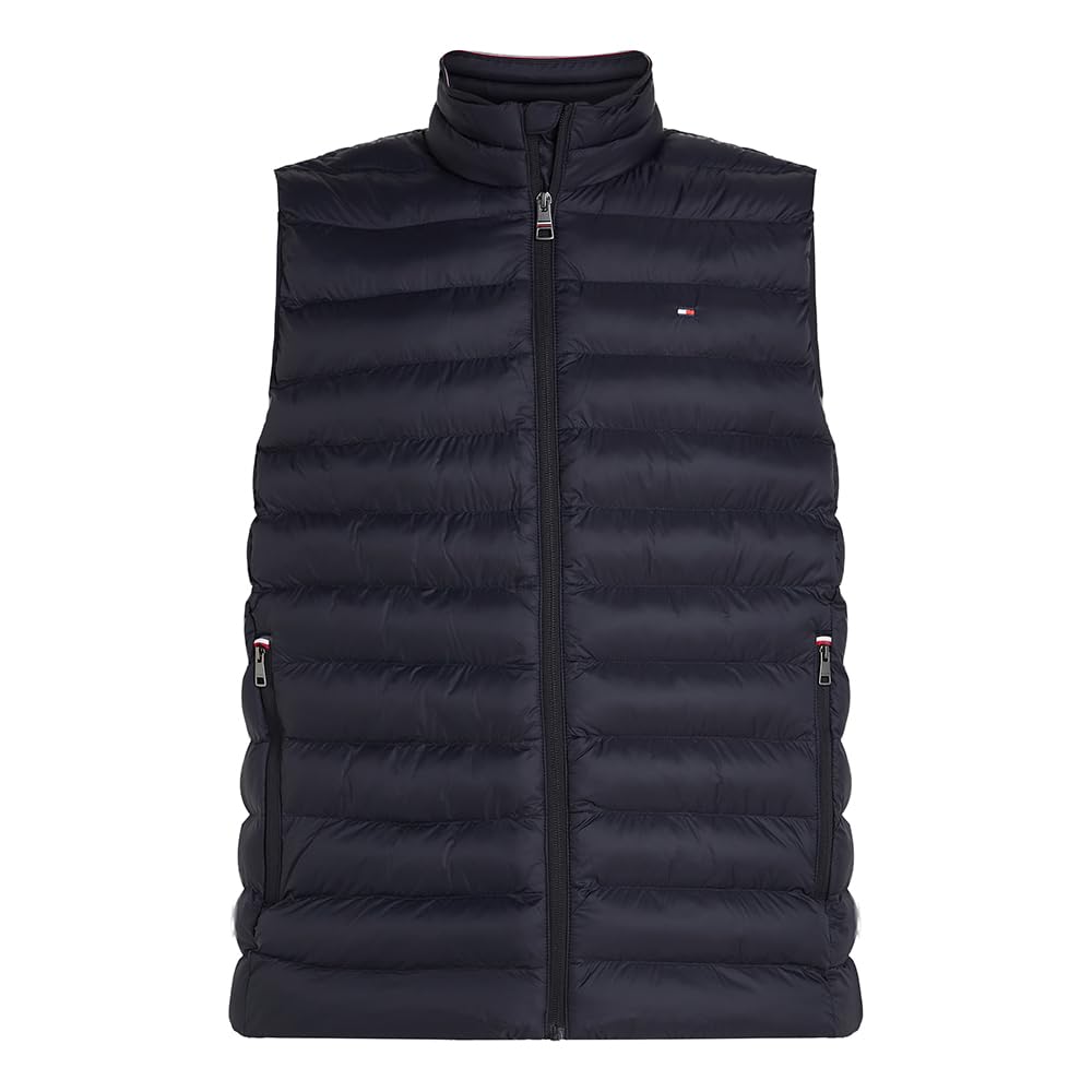 Tommy Hilfiger Men's CORE PACKABLE RECYCLED VEST MW0MW39989 Vest, Blue, XS