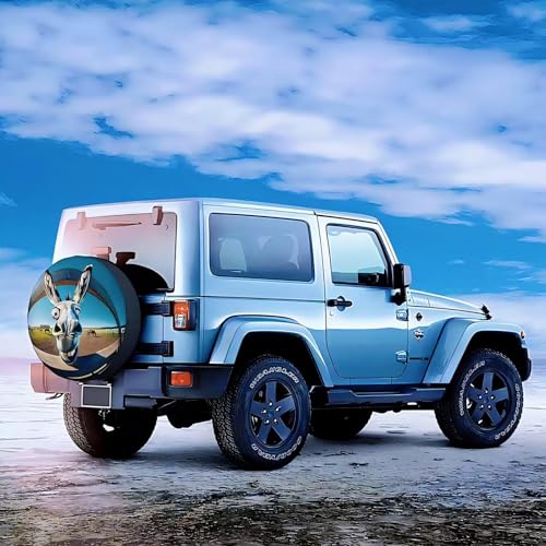 Image of Spare tire Cover - Spare tire Covers for Trailers Camper RV 15 inch Wheel Protectors Weatherproof Wheel Covers Waterproof Universal Fit Trailer Rv SUV Truck Travel