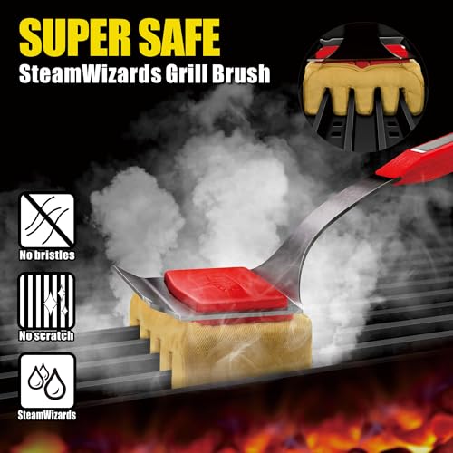 Image of GRILLART Grill Brush Bristle Free, Replaceable BBQ Cleaning Pad (No Handle), Safe Replacement Cleaning Pad /Head for Cast Iron /Stainless Steel Grates - Deep-Reach