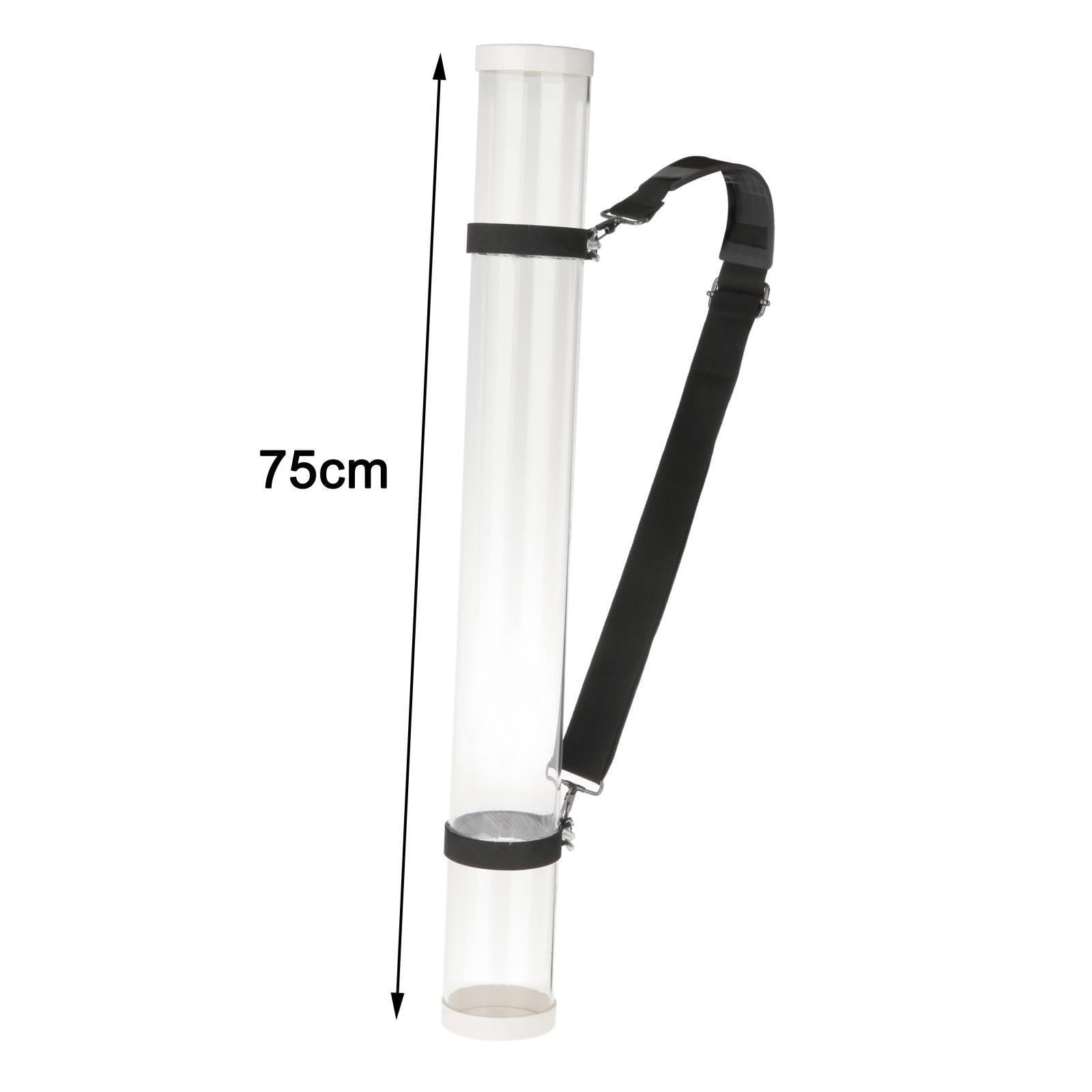 Badminton Eimer Ballbehälter, 50 cm, platzsparend, tragbar, Trainingsgerät, robust, leicht, Federballbehälter, Verstellbarer Gurt, Tenniszubehör