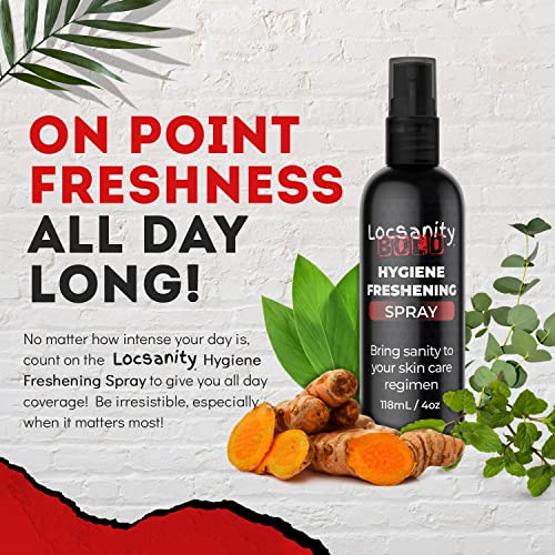 Locsanity Bold Body Spray For Men - Freshening Deodorant For Groin, Balls, Armpits - Soothing, Cooling, Deodorizing Spray - Natural Personal Hygiene, Skincare Regimen #TOP7