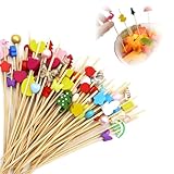 100 brochetas de cóctel, palillos de frutas, cócteles, aperitivos, piqué, pique, aperitivo, pinchos de madera, palillos de queso, comida para niños, palillos de frutas, pinchos de cóctel, decoración