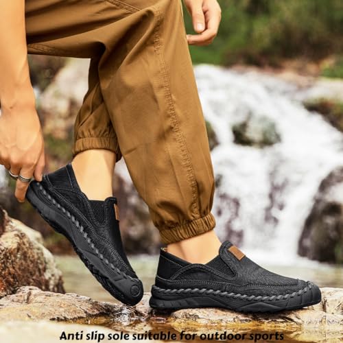 The First Young Shoes Men, Men's Handmade Leather Orthopedic Outdoor Loafers, Comfortable Casual Leather Slip On Moccasins4