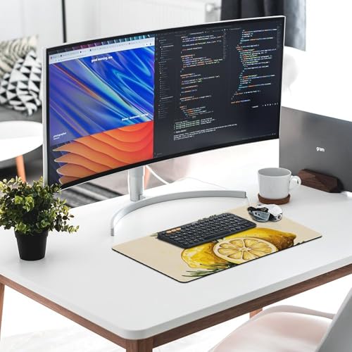 Mouse Pad Gaming RLDOBOFE grande antiderrapante blanco miniatura 6