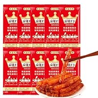 劲道辣条 麻辣王子辣条 ベジタリアン用手引き麺筋 小分け 地元の伝統を守る ラーティアオ 湖南特产 辣条 辛口 間食 中国零食 麻辣休闲食品小吃 (10包, とても麻で辛い)
