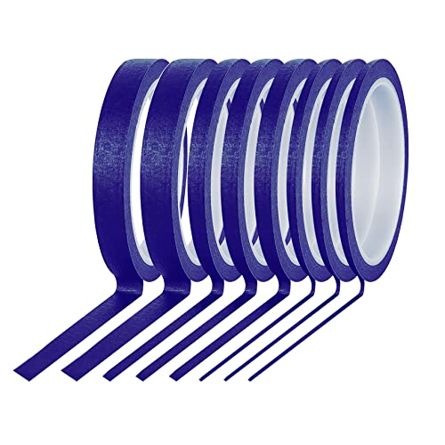 8Rolls Thin Painters Tape Total 176yards 1/8, 1/4, 1/2 inch