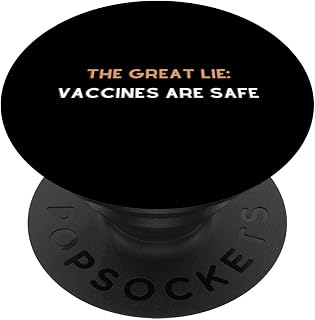 Anti-Vax No Vaccines Funny Vaccination Gifts for Anti Vax PopSockets PopGrip: Swappable Grip for Phones & Tablets