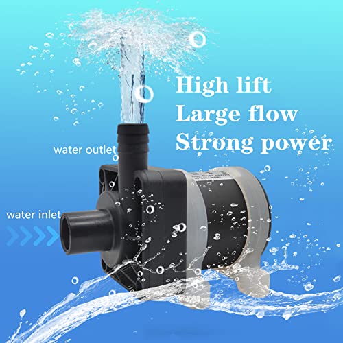 Dc 12V Submersible Pump 210Gph 18W Durable Fountain Water Pump, Head 5M With Filter, Suitable For Pond Fountain, Hydroponics, Aquarium Fish Tank, Solar Water Circulation System #TOP3