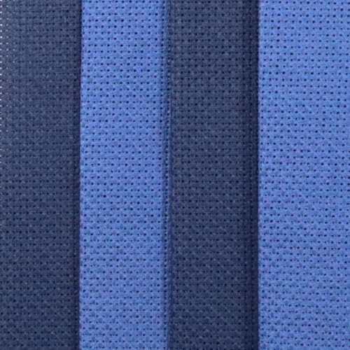 Image of KCS 4 /6 pc of 12 inch x 18 inch 18 Count Cotton Aida Cloth Cross Stitch Fabric (4 pc, Jeans Blue+Navy Blue)