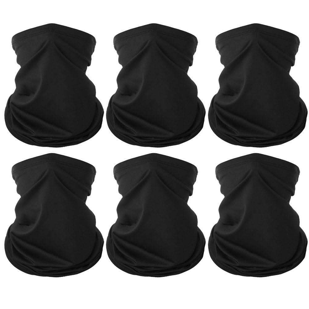 6 Pieces Summer Face Cover Scarf Mens Neck Gaiter For Men Women UV Protection Face Breathable Sun Protection Cycling Running