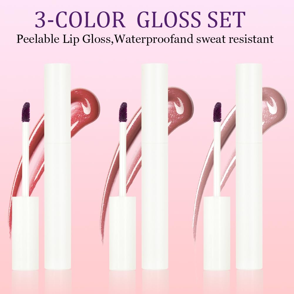 LOPHE Lip Stain Peel Off Masque, Long-Lasting Waterproof Tattoo Peel-Off Lip Stain - Image 3