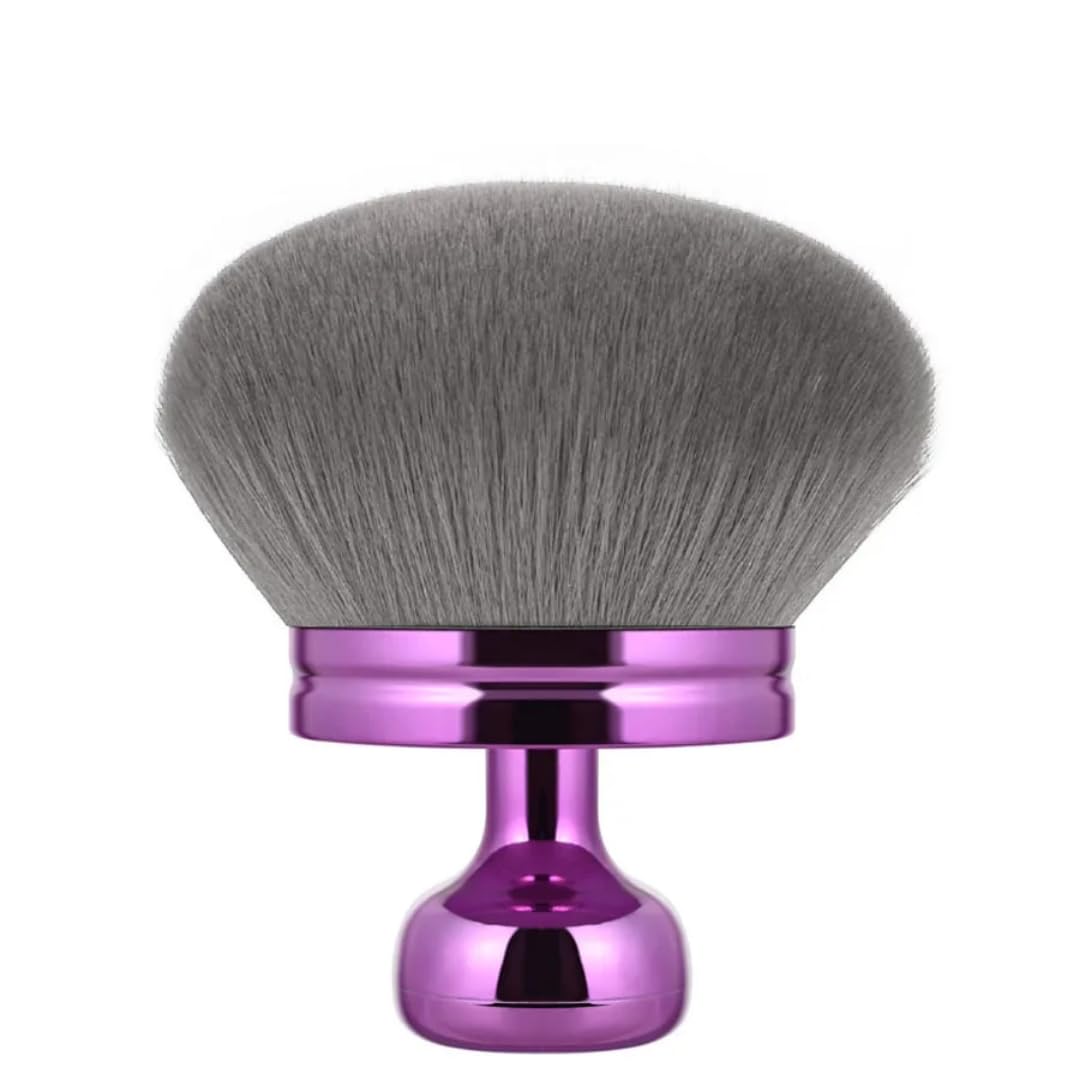 Extra Large Body Makeup Brush – 3.2″ Wide Kabuki Brush for Full Body Coverage – Soft Vegan Bristles for Self Tanner, Bronzer, Foundation & Sunscreen – Drawstring Bag Included (Purple)