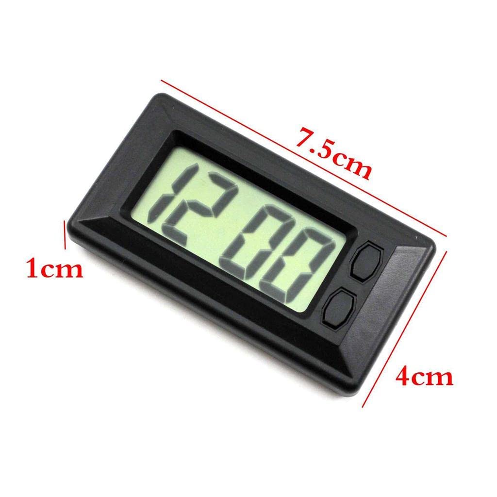 6 Piezas Reloj Digital para Salpicadero Coche Reloj Medidor Tablero Repuesto Automóvil Plástico con Pantalla Y Calendario Integrado Adecuad, 5 piezas