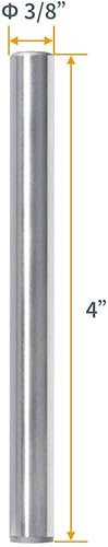 Miniatura 3 de POWERTEC 71473 Pasadores de acero endurecido de 38 pulgadas, tratados térmicamente y con forma precisa para una alineación precisa, paquete de 4