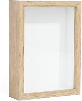 4x6 Shadow Box Frame Display Case, Display Case Box for Memorabilia, Medal, Wedding Memories, Crafts, Tickets, Photos, Flowers, Blind Box, Doll Burlywood