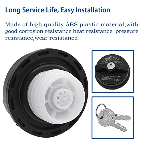 JEEFHO Locking Gas Cap Fuel Cap Compatible with Toyota 4Runner, FJ Cruiser, Tacoma, Tundra, Chevy Camaro, Honda CRV, Infiniti, Isuzu, Mazda, Cadillac,GMC, More, Replaces# 77300-47020, 10504 - Thumbnail 4