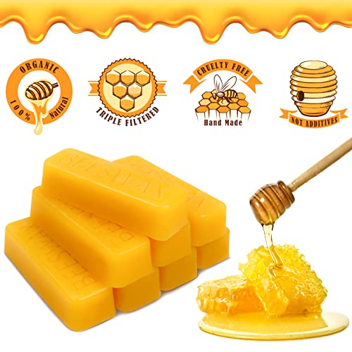 24 Oz Yellow Beeswax Bars, Trinida Natural Organic Beeswax Block 24 Pcs, Bees Wax Candle Making, Beeswax For Candle Making, Bees Wax Making For Skincare, Lip Balms, Lotions, Diy Cosmetic Grade Gift #TOP1