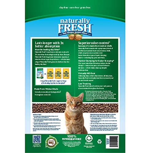 Naturally Fresh Walnut-Based Quick-Clumping Cat Litter, Unscented, 6-lb bag