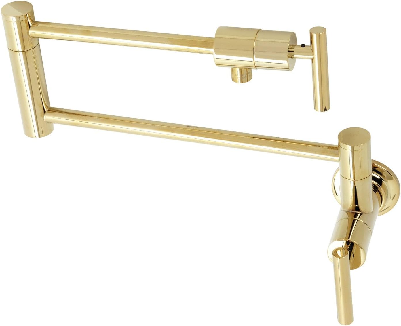Kingston Brass KS4107CML Manhattan Wall Mount Pot Filler, Brushed Brass
