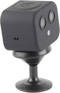 Eulbevoli IP Remote Camera, 4K Security Camera Voice Intercom Magnetic 170 Degree Wide Angle Double Lens APP Control with Bracket for Office