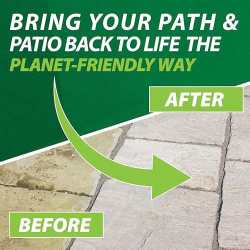 Patioxpert - Organic Path, Patio & Decking Cleaner - Powerful All-Natural Cleaner For Outdoor Surfaces, Removes Dirt, Moss & Algae, Safe For Plants & Pets, 2.5L - 3